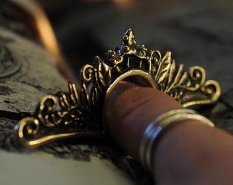 "Undergrowth" reading ring in solid brass