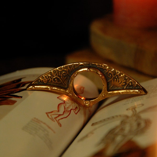 Bague de lecture " Plantes magiques" en fonte de laiton ou de bronze