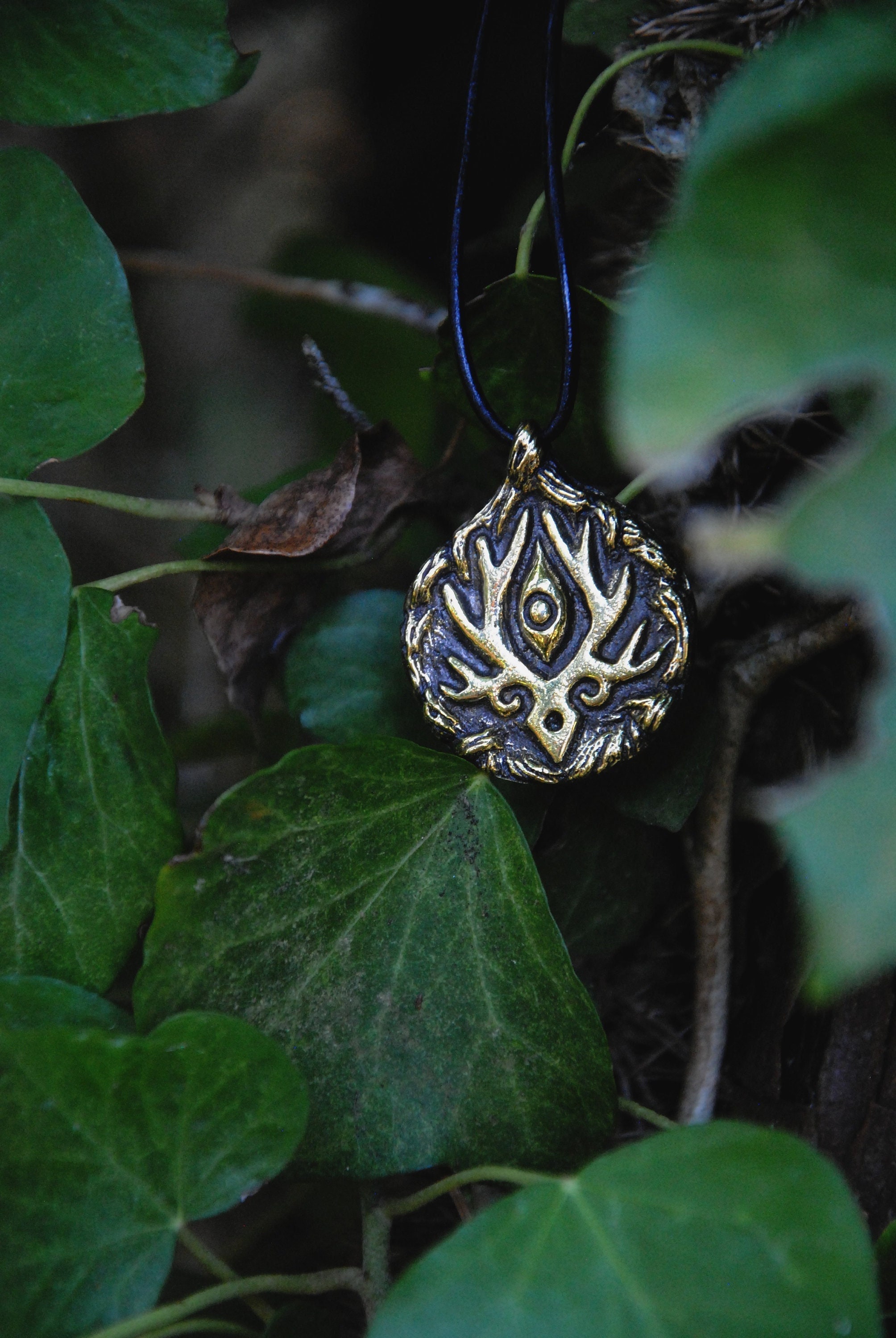 Small Cernunnos medallion in brass or bronze