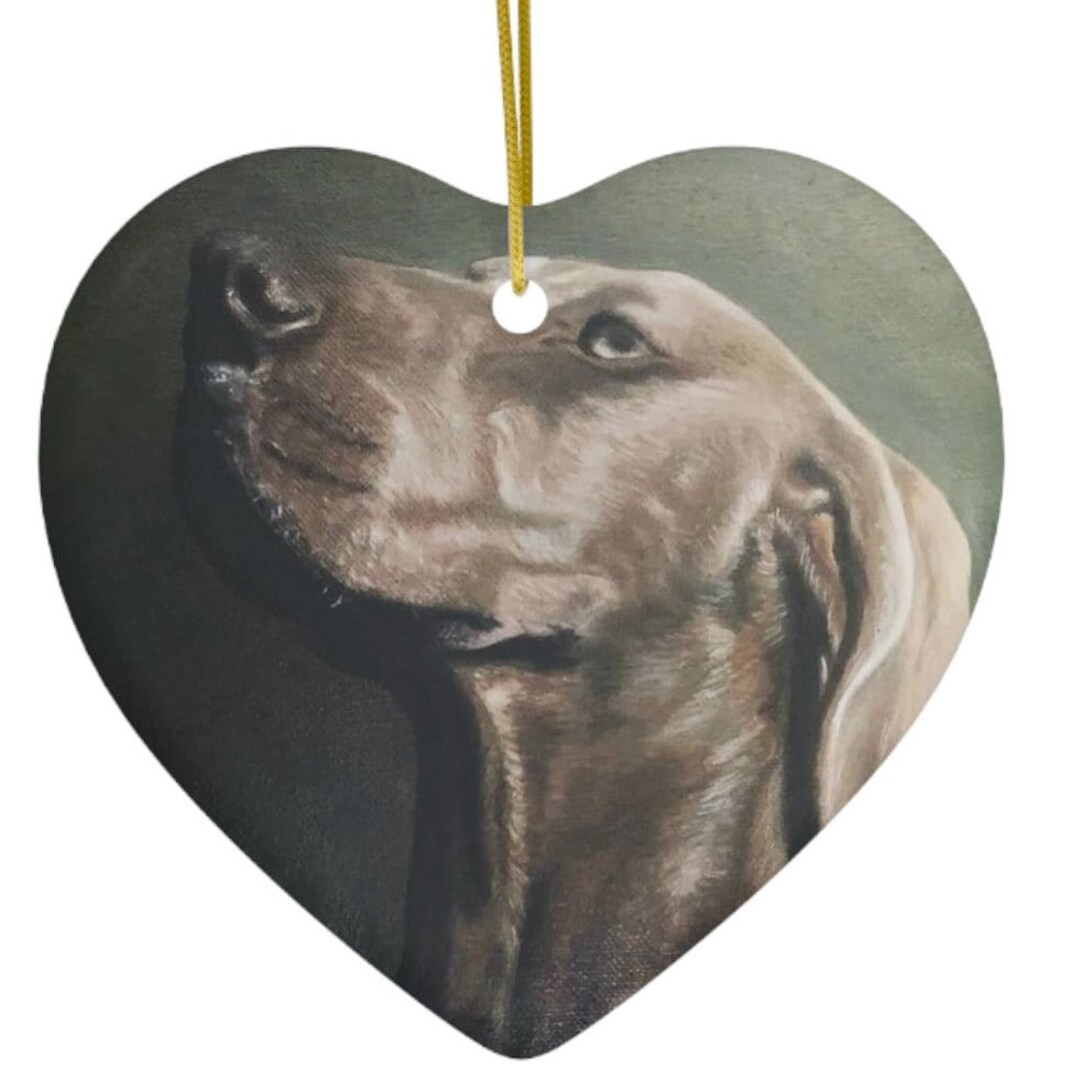 Weimaraner Christmas Ornamentcute Dog Ceramic Christmas Ornament, Dog