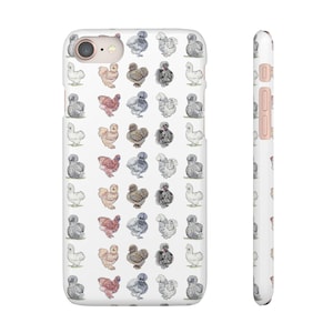 Silkie Chicken Snap Cases, Crazy Chicken Lady Gift, I-phone Case, Samsung Case, Google phone Case, Chicken Lover Gift, Watercolor Art