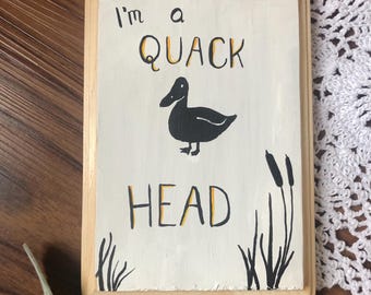 Handpainted Funny Duck Wooden Plaque. Cute Duck Lover Decor, Duck Sign, Handmade Gift, Cute Duck, Duck Lover, 4H