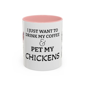 Taza de café con acento de pollos sedosos, 11 oz, 15 oz, artículos de bebida de granja, taza de pollo, regalo para amantes de los pollos sedosos, patrocinable