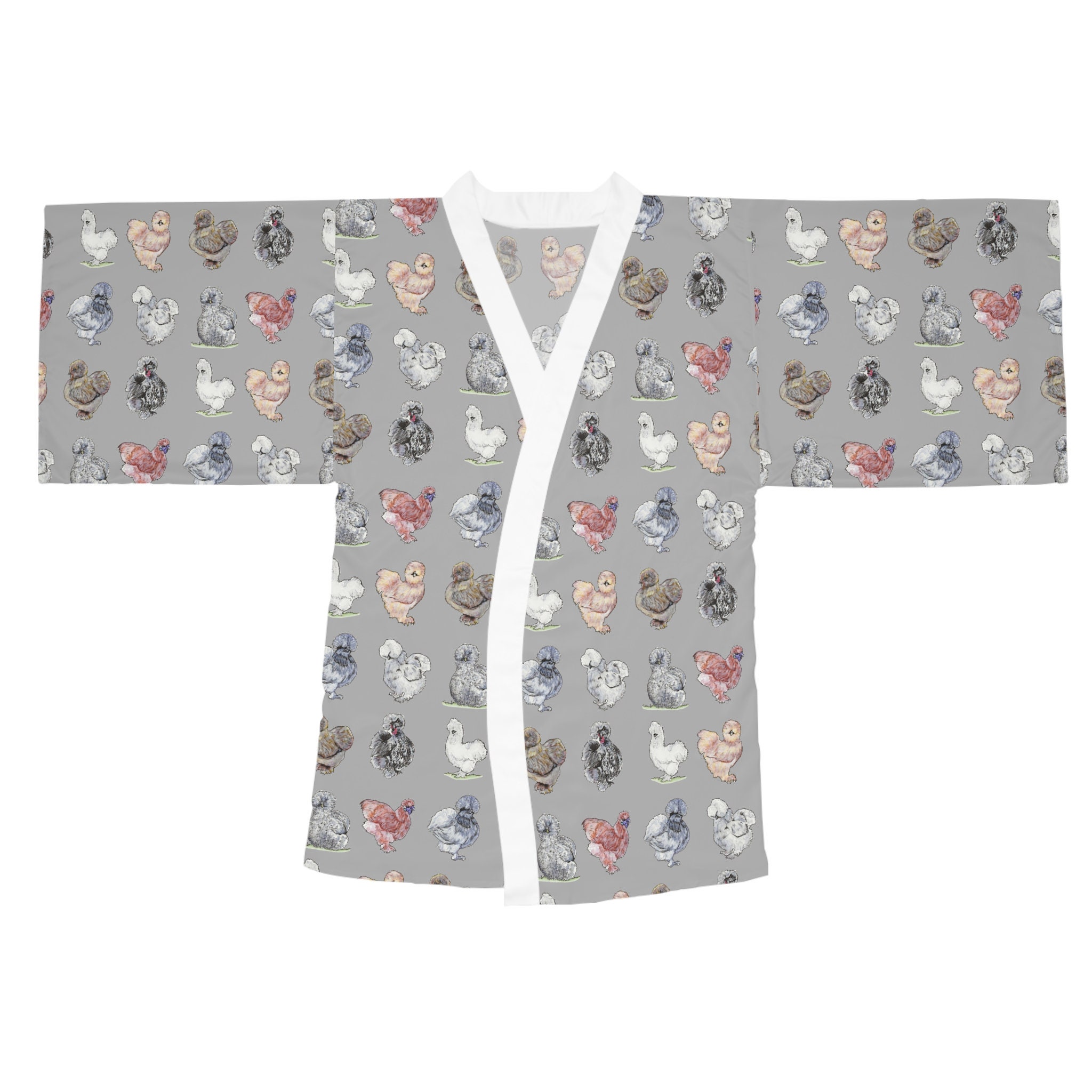 Silkie Chickens Long Sleeve Kimono Robe. Silkie Chicken Lover, Silkie ...
