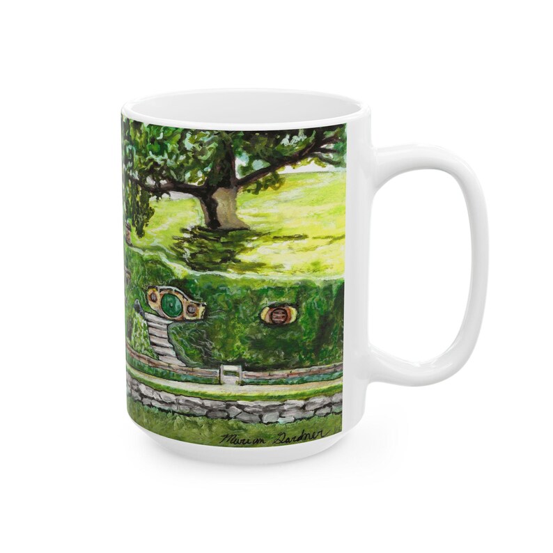Bag-End, Lord of the Rings Art Ceramic Mug 11oz, LOTR Lover Gift, Shire Lover, Gift for Friend, Nerd Gift, Unique Gift image 13