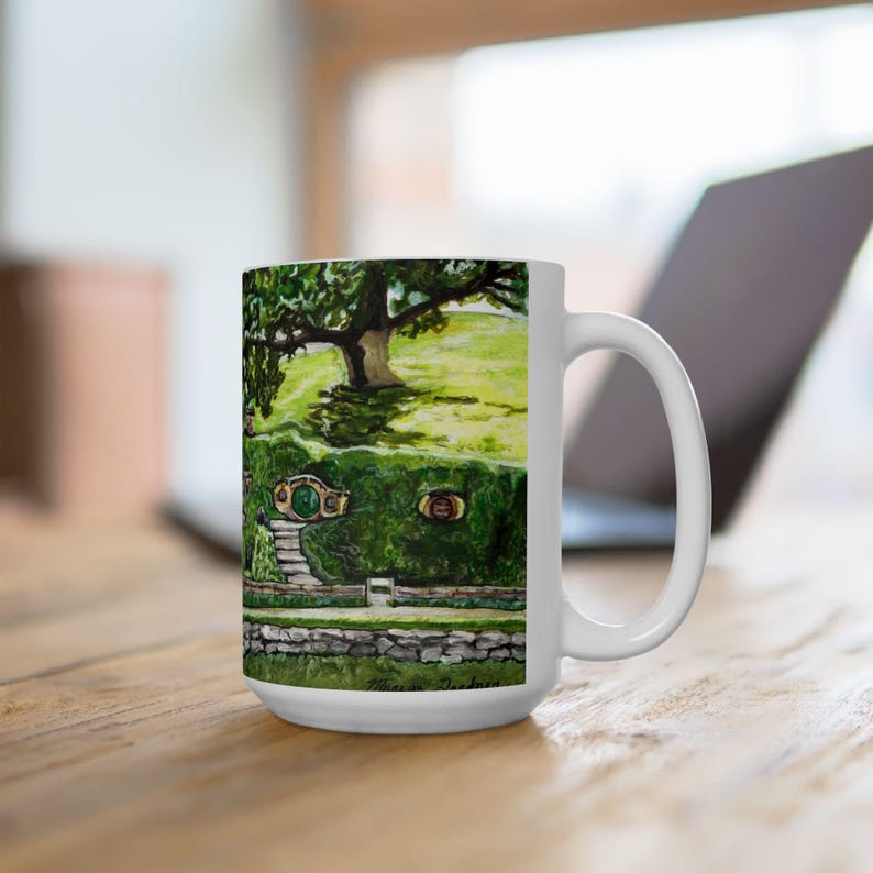 Bag-End, Lord of the Rings Art Ceramic Mug 11oz, LOTR Lover Gift, Shire Lover, Gift for Friend, Nerd Gift, Unique Gift image 15