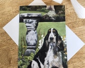 Cocker Spaniel, Blank Greeting Card. Handmade note card Spaniel lover Dog lover gift hunting dog animal lover Art Print