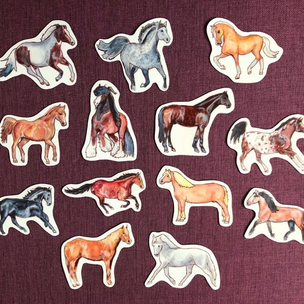 Handmade Horse Magnets,fridge magnet,locker magnet,equine,horse lover gift,trainer gift,4H,kitchen decor,artisan,farm animal,pony,equestrian