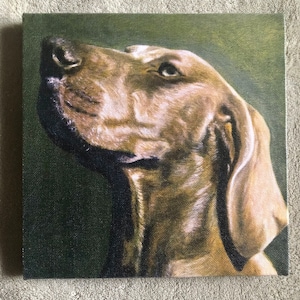 Weimaraner Art Print On Stretched Canvas-Weim lover,Dog Lover,fine art,office decor,wall art,Artisan,Dog Art,Original Artwork,Pet Memorial