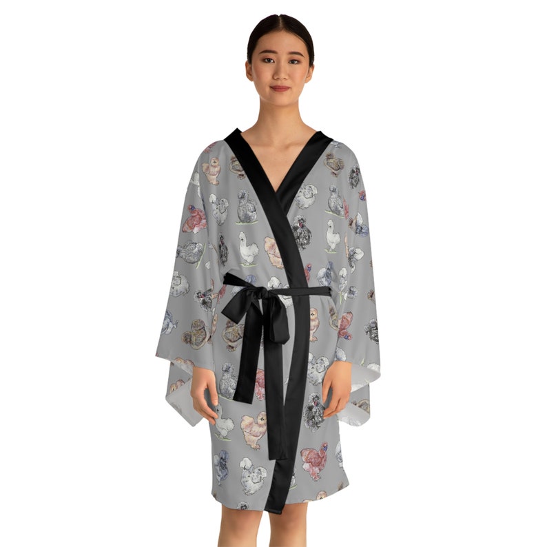 Silkie Chickens Long Sleeve Kimono Robe. Silkie Chicken Lover, Silkie ...
