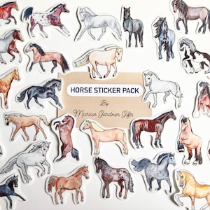 Horse Sticker Pack-Handmade Artwork. Collectible Horse Stickers. Laptop Stickers,Planner,Journals,Scrapbooking,horse lover gift,decls,4H