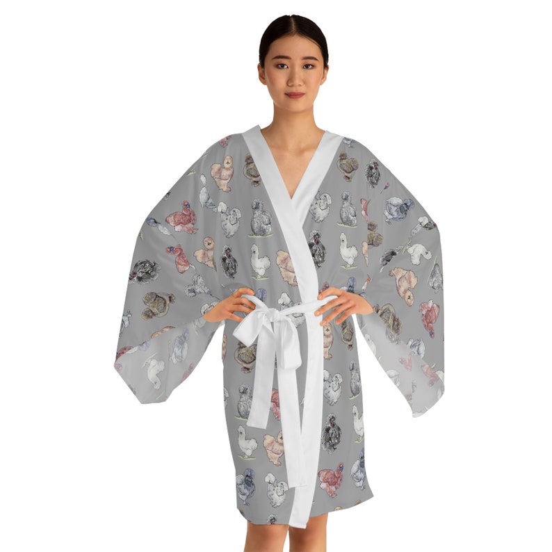 Silkie Chickens Long Sleeve Kimono Robe. Silkie Chicken Lover, Silkie ...