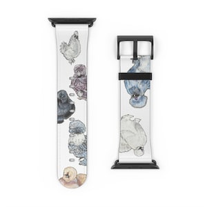 Silkies Watch Band, Silkie Lover Gift, Silkie Mom Gift, Cute Chickens, Cute Silkies, Chicken Art