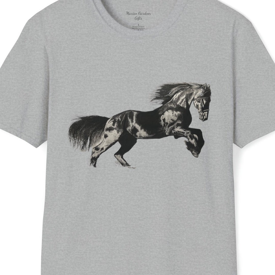 Carnival Horse Printed Silk T-Shirt, Black main image 0