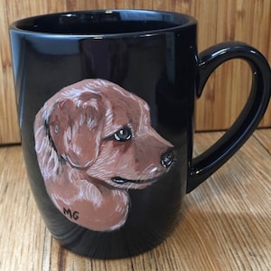 Hand painted Golden Retriever Mug-ceramic Mug-Golden lover gift|one of a kind|Golden lover gift|dog Art|pet memorial|pet loss|retriever|dogs