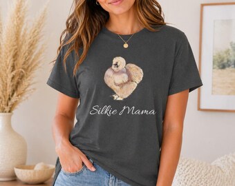 Silkie Mama Shirt, Softstyle T-Shirt, Chicken Mom Tee, Farm Girl Shirt, Farm Family Shirt, Funny Chicken Shirt, Buff Silkie
