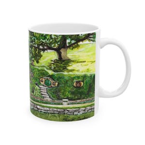 Bag-End, Lord of the Rings Art Ceramic Mug 11oz, LOTR Lover Gift, Shire Lover, Gift for Friend, Nerd Gift, Unique Gift image 4