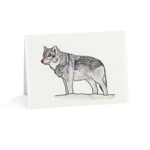 Wolf Art-wenskaart. Handgemaakt|notitiekaart|wolvenliefhebber|wolvenliefhebber cadeau|natuurliefhebber|sympathiekaartje| beterschapskaart|verjaardagskaart|kunstafdruk