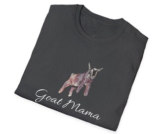 Goat Mama Shirt, Softstyle T-Shirt, Goat Mom Tee, Farm Girl Shirt, Farm Family Shirt, Cute Goat Shirt, 4H