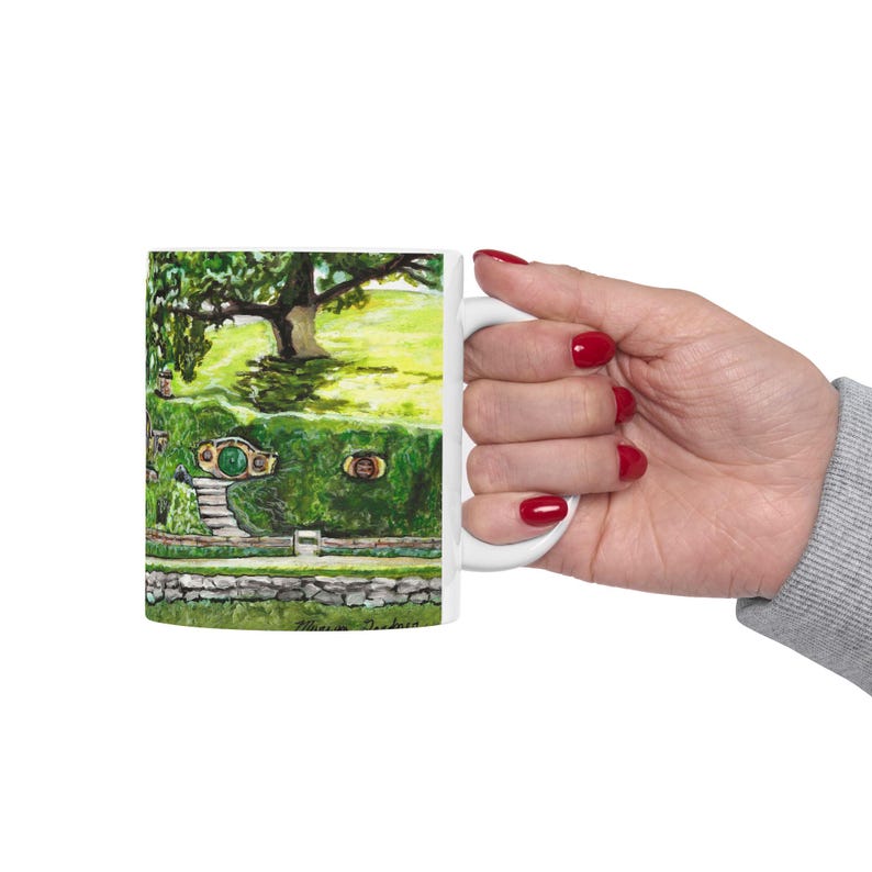 Bag-End, Lord of the Rings Art Ceramic Mug 11oz, LOTR Lover Gift, Shire Lover, Gift for Friend, Nerd Gift, Unique Gift image 17