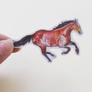 Vinyl Running Quarter Horse Sticker-Handgemaakt| Paardensport cadeau| Paardsticker| Laptopstickers| Tijdschriften|Scrapbooking|pony|sticker|Paardenliefhebber cadeau