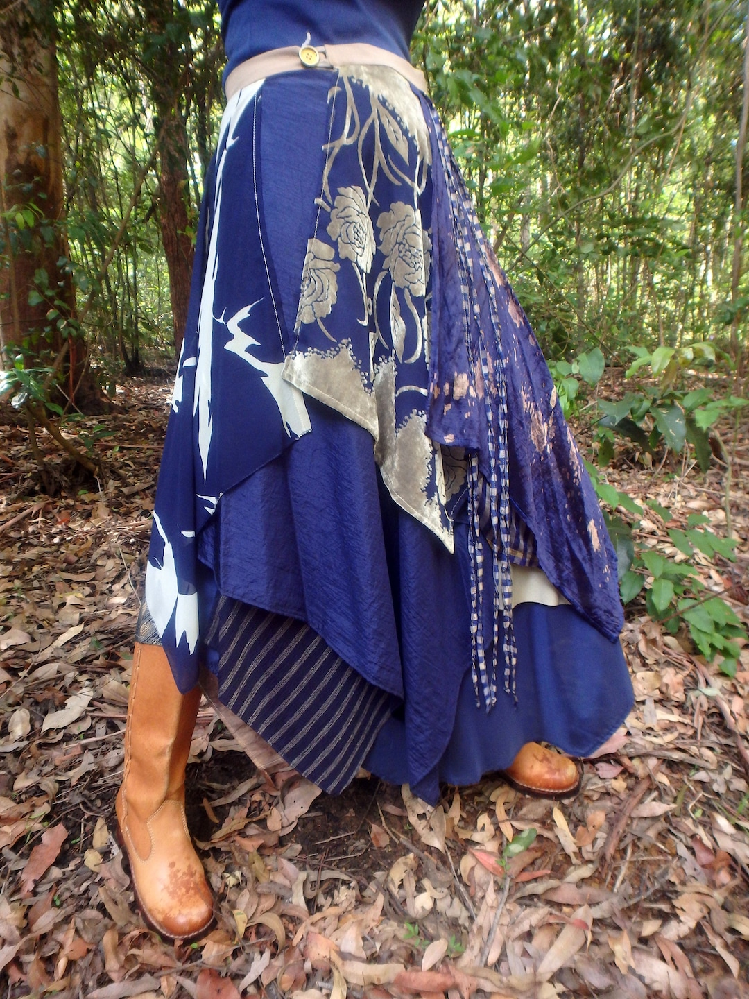 Layered wrap skirt hotsell