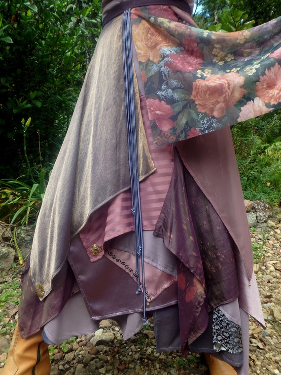 【Anyone more】Tujeu Check Wrap String Layered Skirt Peach Double Layer Burnout Mesh Wrap Maxi Skirt | Bottoms