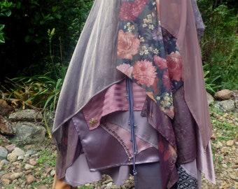 【ASURA】FLOWER LAYERED SKIRT zucca Flower Print See-Through Layered Skirt Size M(K-138988