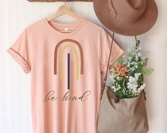 Be Kind Tee Shirt | Kind Heart T-Shirts | Motivational Unisex Outfit | Everyday Shirt For Her | Graphic Womens Tees | Summer Outfit Shirt