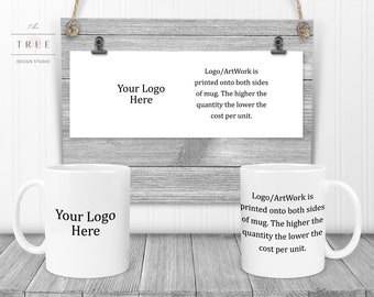 Personalised Mug Custom Photo Logo Cup Gift Box Image/Text Promotional Bulk x30 