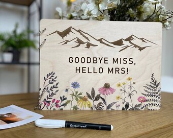 Hen Party Guestbook Hen Party Memory Scrapbook keepsake Mountain Wedding Guestbook Custom Wildflowers Book Birthday Scrapbook Bridal Shower