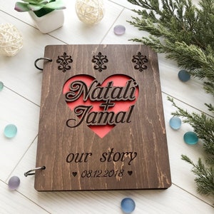 Our Storyr Personalised Scrapbook, Couples Memory Book, Gifts for Her, Valentine&#39;s Anniversary Photo Album, Couples Scrapbook