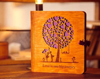 Wedding Guest Book Wood Guest Book Guest Book Photobooth Guestbook Wooden Guest Book Personalized Photo Album Wedding Album Birthday gift