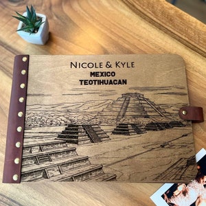 Teotihuacan Mexico Photo Album, Pyramid of the Sun Travel Scrapbook, Mexico Travel Adventure Book, Teotihuacan De Arista Photo Book Gift