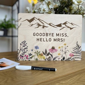 Hen Party Guestbook Hen Party Memory Scrapbook keepsake Mountain Wedding Guestbook Custom Wildflowers Book Birthday Scrapbook Bridal Shower