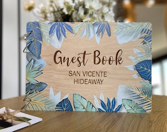 Tropical Home Guest Book, Beach House Guest Book, Visitors Book New Homeowner Gift, Vacation Home Guest Book, Cabin Guest Book New Home Gift