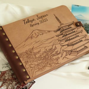 Album fotografico Tokyo Giappone, album di ritagli di viaggio Sakura personalizzato, diario del Monte Fuji, regalo di luna di miele primaverile, libro dei ricordi del Giappone, libro delle vacanze