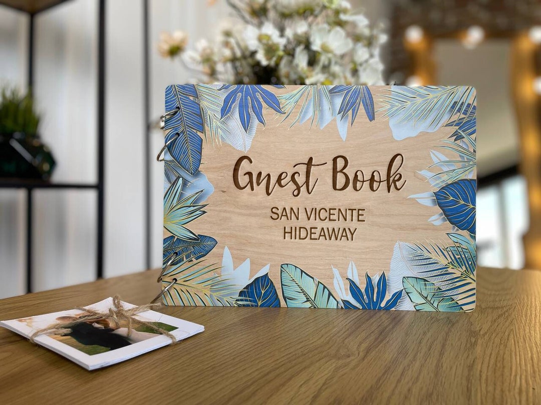 Tropical Home Guest Book, Beach House Guest Book, Visitors Book New