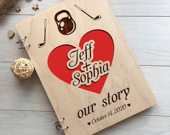 Couples Journal, The Story of Us by [Custom Names] Journal, Love Diary, Love Journal, Couples Scrapbook, Gift for Her,  Gift for couple
