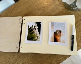 Libro degli ospiti di matrimonio con elementi in eucalipto #G136 - Italia