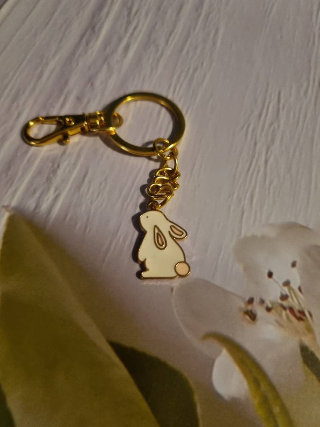 Bunny Rabbit, White Rabbit Keyfob for Keys, for Bags or Purses - Etsy