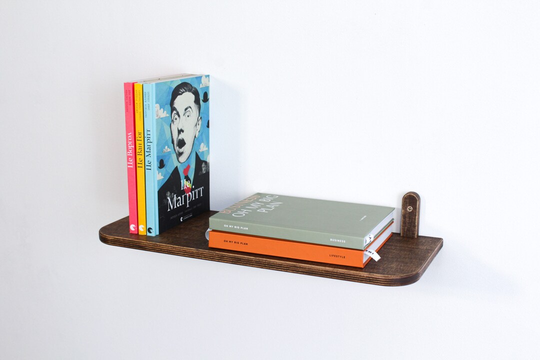 Floating Wall Shelves 8 20cm Deep, Custom Size Wall Mounted Book Shelf, Long Small Modern Shelf