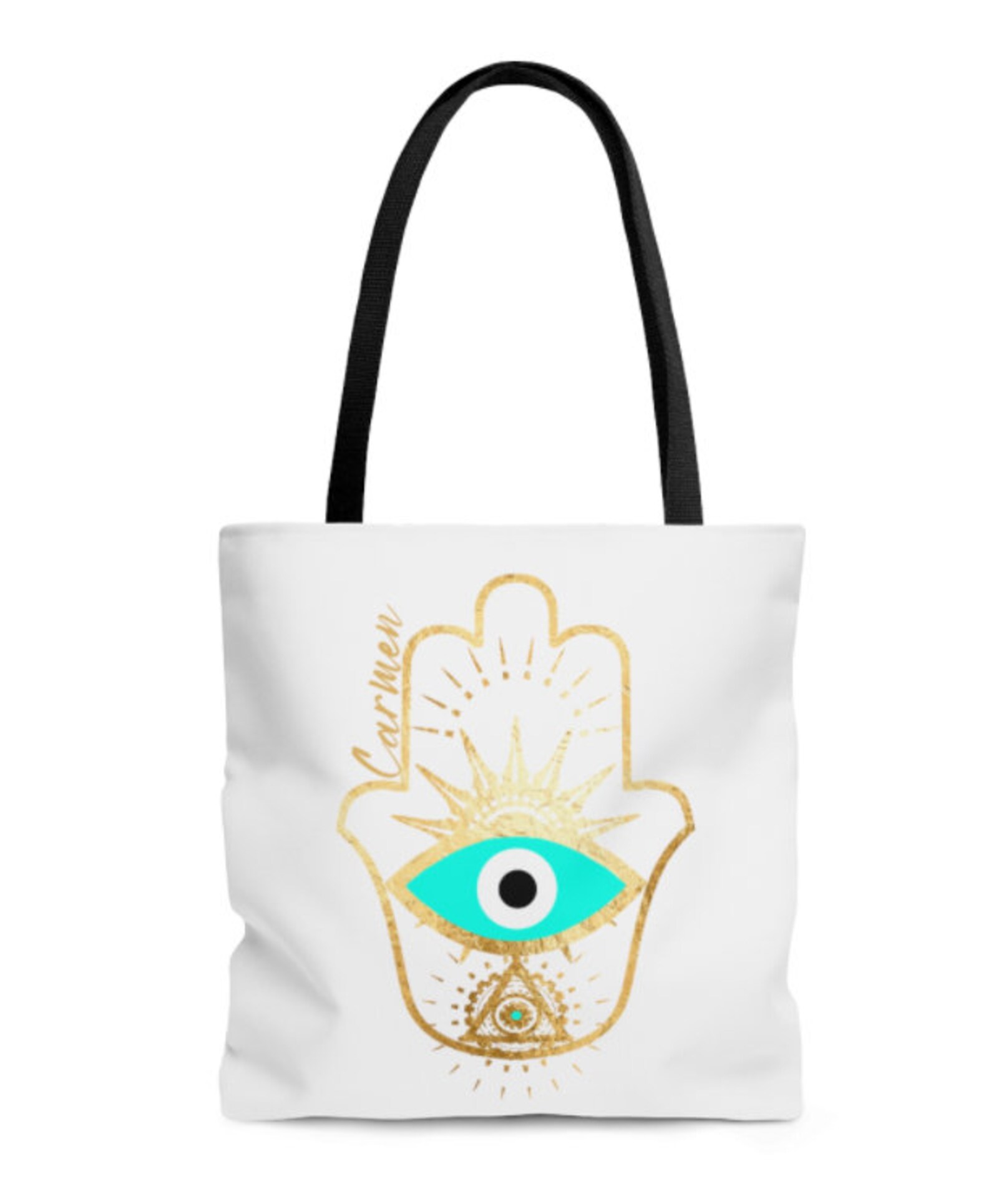 Evil Eye Tote Bag Personalized Tote Bag Custom Evil Eye Etsy