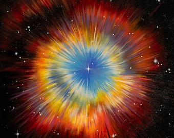 Helix Nebula Painting Print
