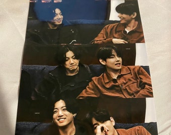 BTS Jungkook JK x Taehyung V  | Taekook | 4x6 Laminated Print