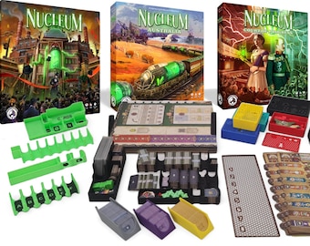Nucleum + Australia + Court of Progress + promos - game insert / box organizer for Nucleum boardgame