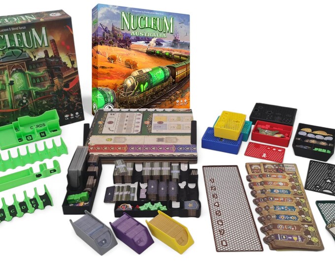 Nucleum + Australia + promos - game insert / box organizer for Nucleum boardgame
