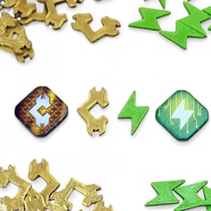 Deluxe 3D Energy and Credit Tokens Set for SETI: Search for Extraterrestrial Intelligence