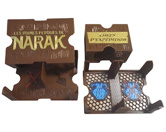 Les Ruines Perdues de Narak + Chefs d'Expédition + La Mission Disparue - game insert / box organizer for Narak boardgame, original Arnak