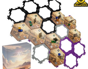 Bajo nuestro Sol - soportes para fichas hexagonales - Fichas impresas en 3D para la malla del mapa del juego de mesa